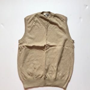 Joseph Abboud Tan Sweater Vest Medium.